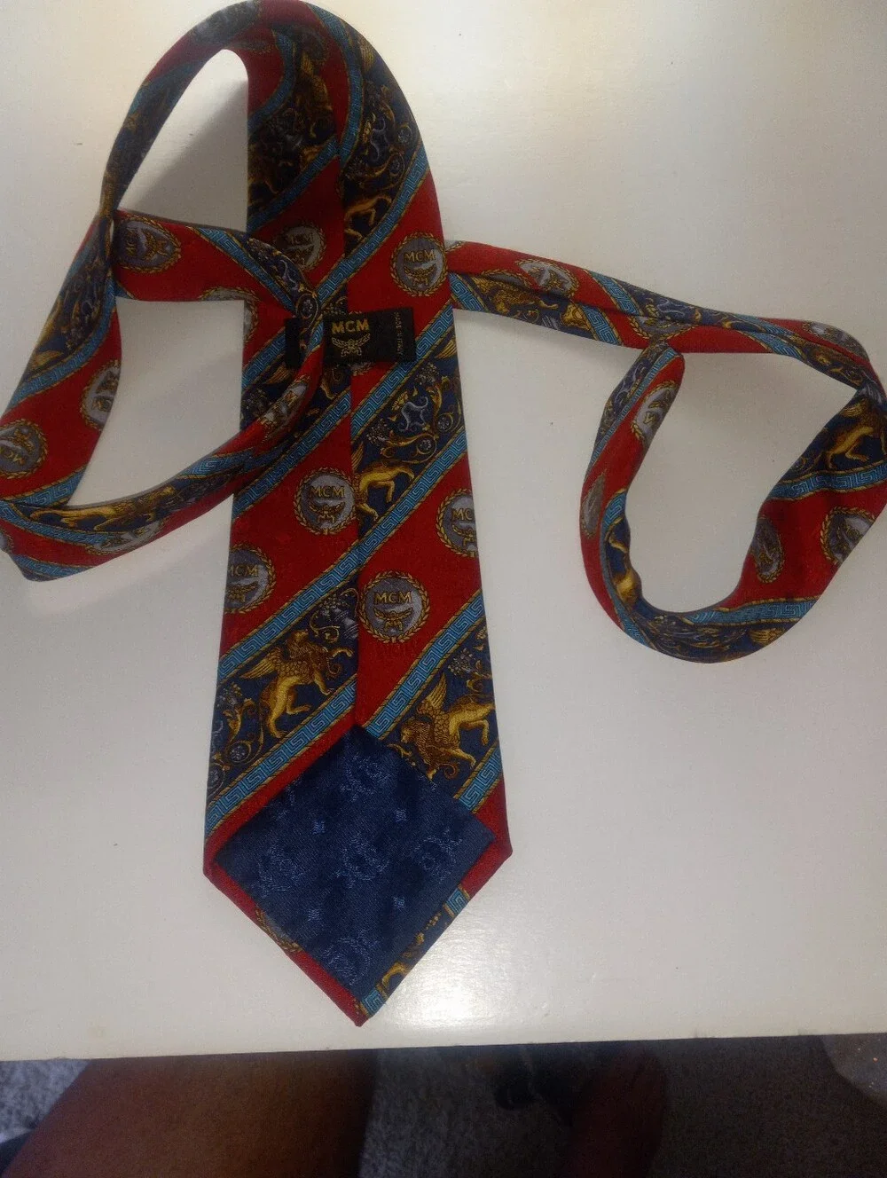 Vintage. M C M silk Tie